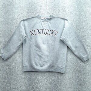 University of Kentucky Wildcats Crewneck Sweatshirt Gray Pullover 80s Style Size